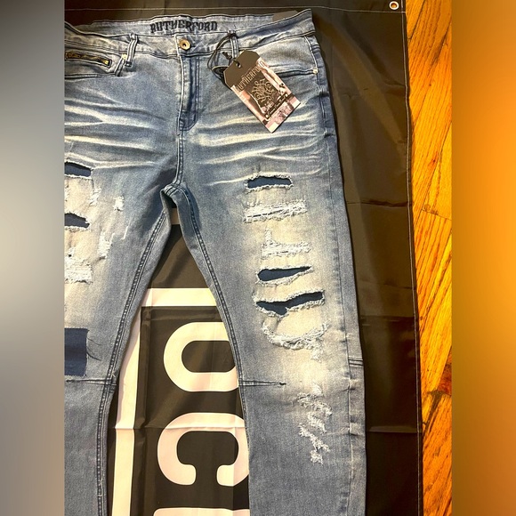 Distressed Rutherford Jeans - Picture 1 of 8